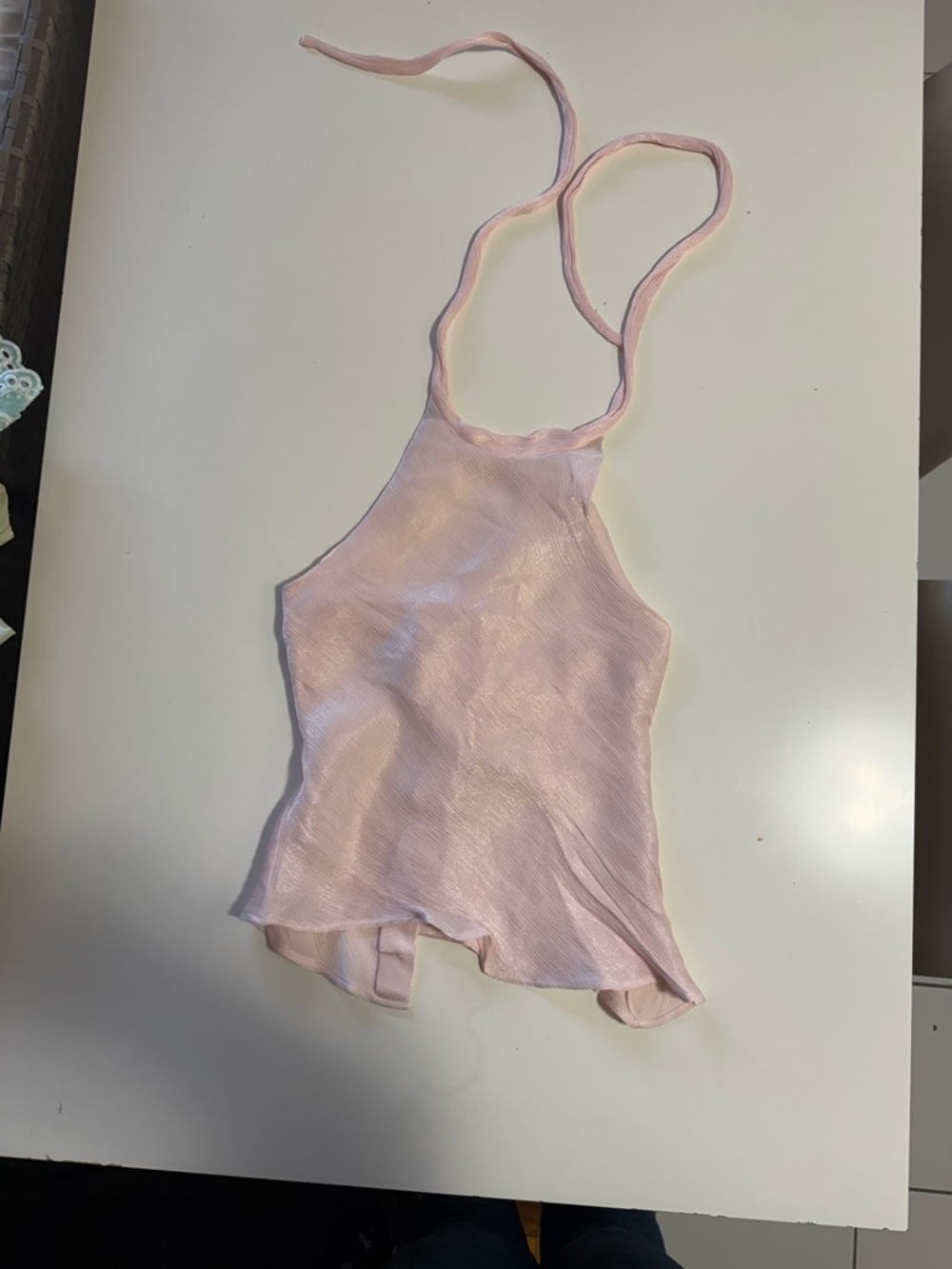 Clean Girl | Wedding Guest Bridesmaid Sleeveless Pink Halter Mermaid Set - Picture 2 of 11